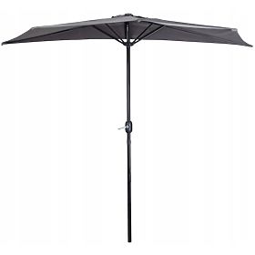 Semi-circular parasol for the terrace - grey, MultiGarden