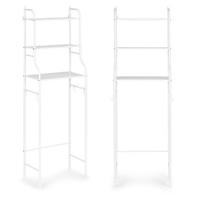 Tall Bathroom Shelf Over Toilet with 3 Shelves Aluminum Frame, MODERNHOME