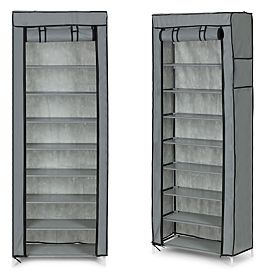 Textile Wardrobe with Shelves for Clothes and Shoes, MODERNHOME