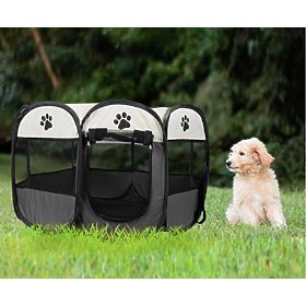 Universal Folding Playpen for Dogs and Cats - Grey, LEOBERT