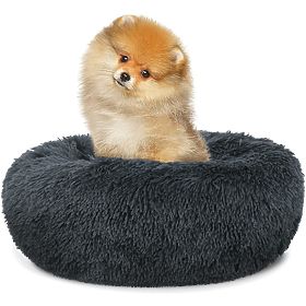 Universal Plush Bed for Dogs and Cats S 40cm - Dark Gray