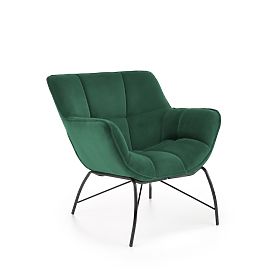 Upholstered armchair BELTON - bottle green