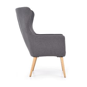 Upholstered armchair COTTO - dark grey, Halmar