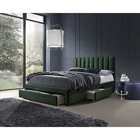 Upholstered bed 160x200 LUSIA - Dark green