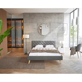 Upholstered Bed Kalifornia 120 x 200 cm - Dark Gray, FDM