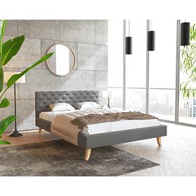 Upholstered Bed Kalifornia 120 x 200 cm - Dark Gray, FDM