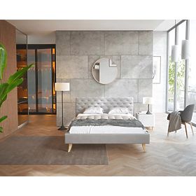 Upholstered Bed Kalifornia 120 x 200 cm - Gray, FDM