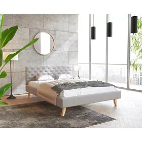 Upholstered Bed Kalifornia 120 x 200 cm - Gray, FDM