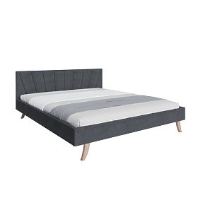 Upholstered Bed HEAVEN 140 x 200 cm - Gray