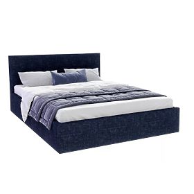 Upholstered bed TULSA 120 x 200 cm - Dark blue