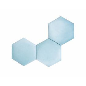 Hexagon upholstered panel - baby blue, MIRAS