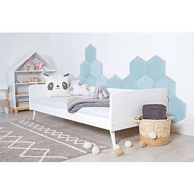 Hexagon upholstered panel - baby blue, MIRAS