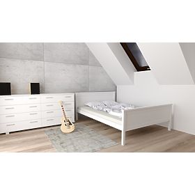 Wooden bed Ikar 200 x 140 cm - white, Ourfamily